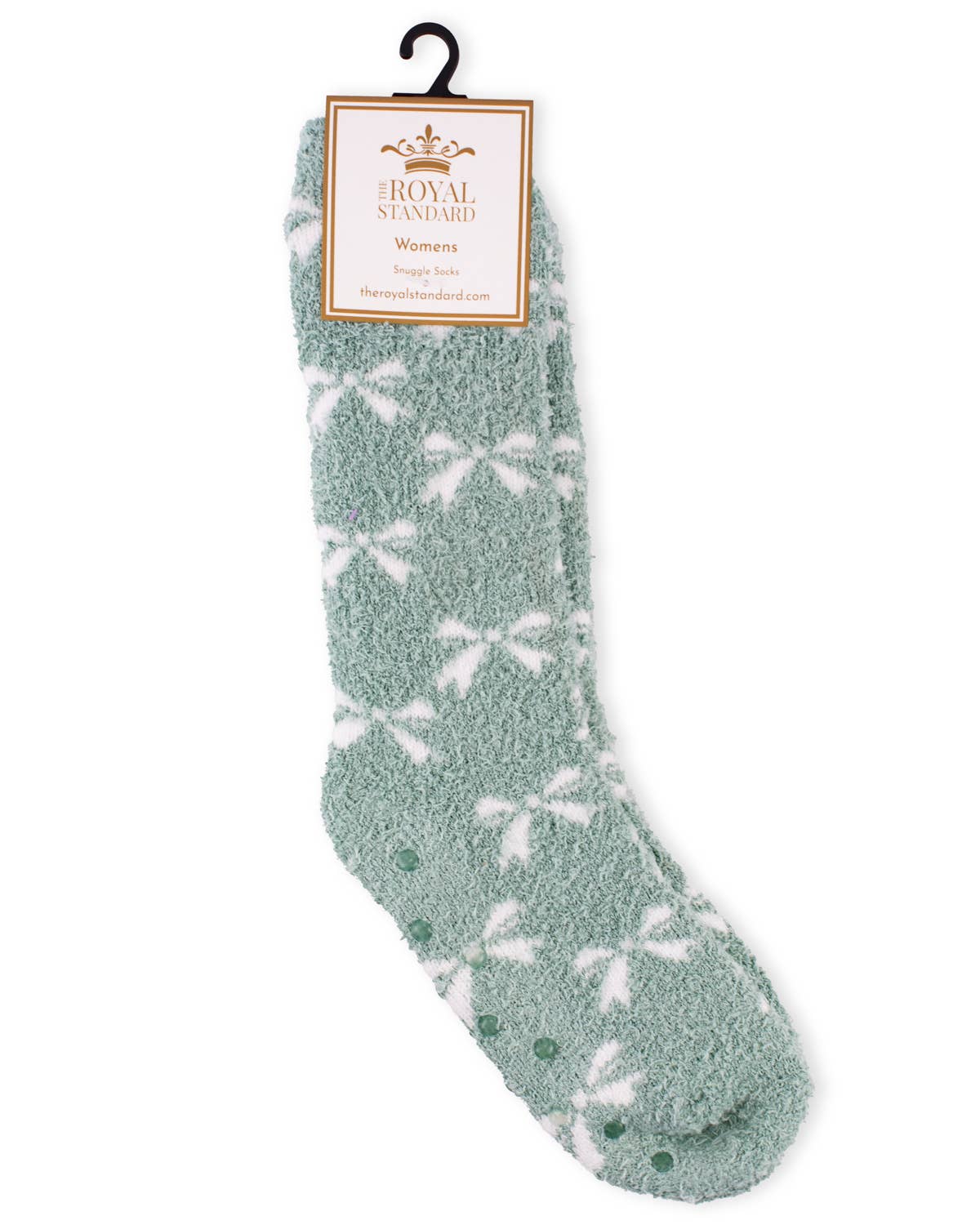 Women's Hannah Bow Snuggle Socks Light Blue One Size
