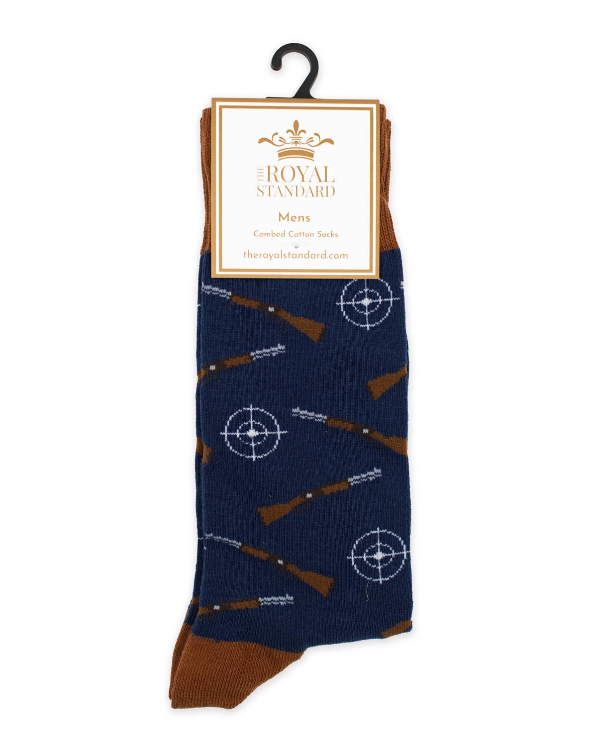 Men's Hunting Socks Navy/Brown One Size