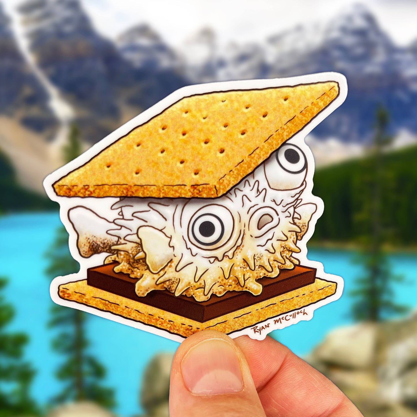 VINYL STICKER: Puffer S’mores (Pufferfish S'mores)