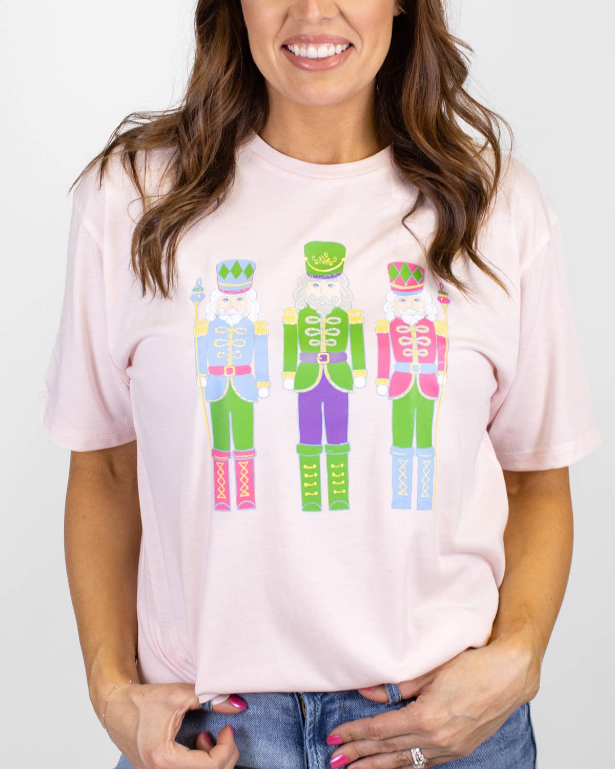 Candy Nutcracker Crew Neck T-Shirt   XLight Pink/Multi   -Asst.