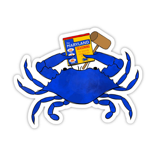 Blue Crab Maryland Seasoning Sticker