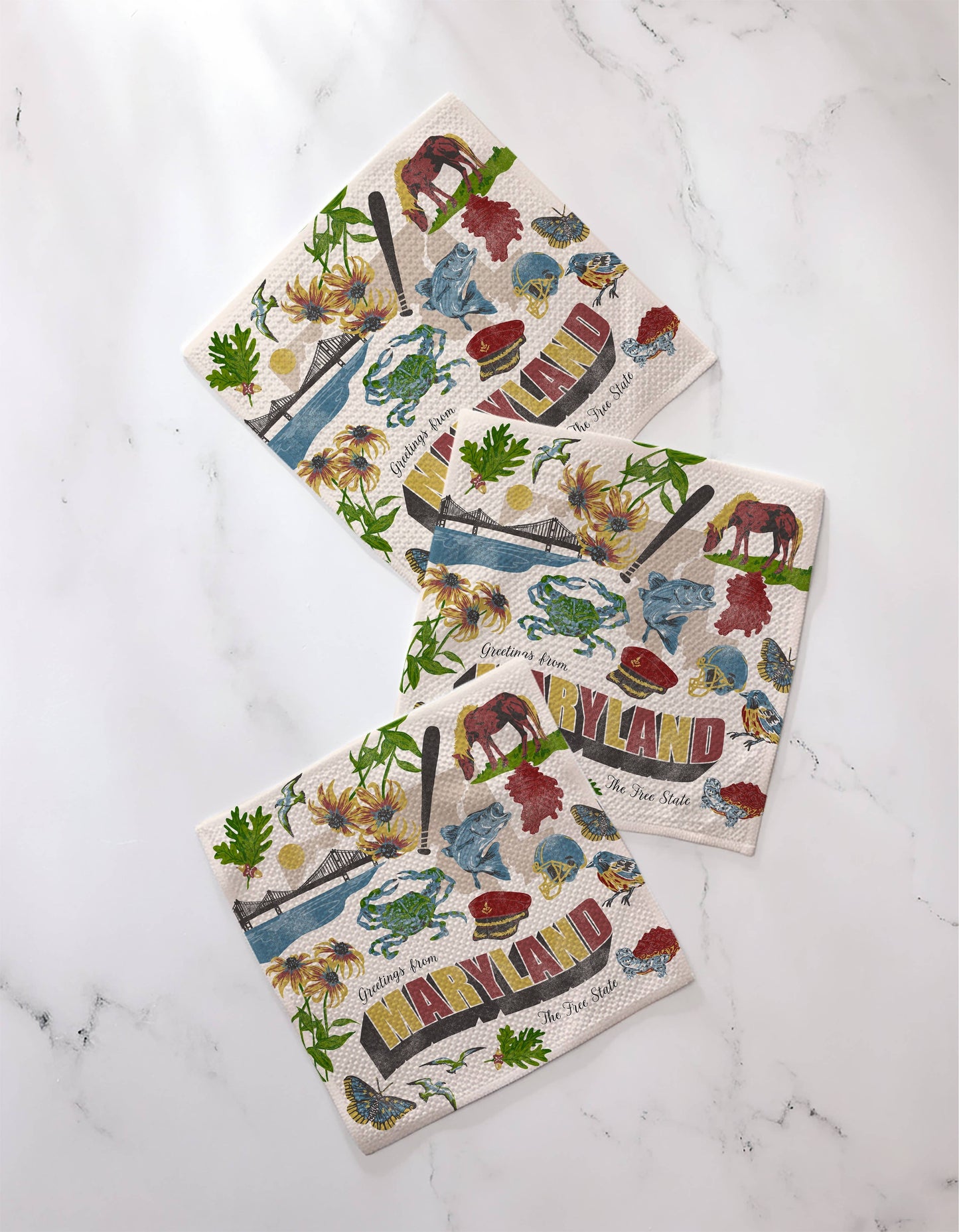 Greetings From Maryland Dishcloth Set