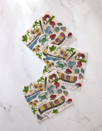 Greetings From Maryland Dishcloth Set