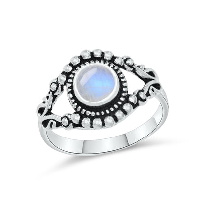 Dainty Stacking Rings – Silver-Plated, Assorted Natural Crystals, Boho Style | Wholesale
