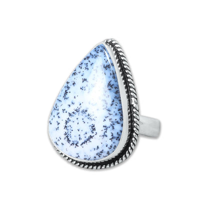 Dendrite Opal Rings – Silver-Plated, Handmade, Fern-Pattern Boho Designs (US Sizes 6–10, Non-Adjustable) | Wholesale