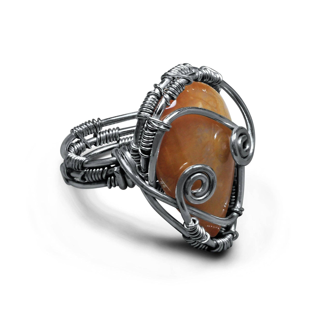Wire Wrapped Gemstone Rings – Copper, Gold, Silver & Black Rhodium | Handmade | Wholesale Bundles