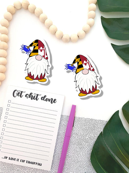 Maryland Garden Gnome Sticker 3”