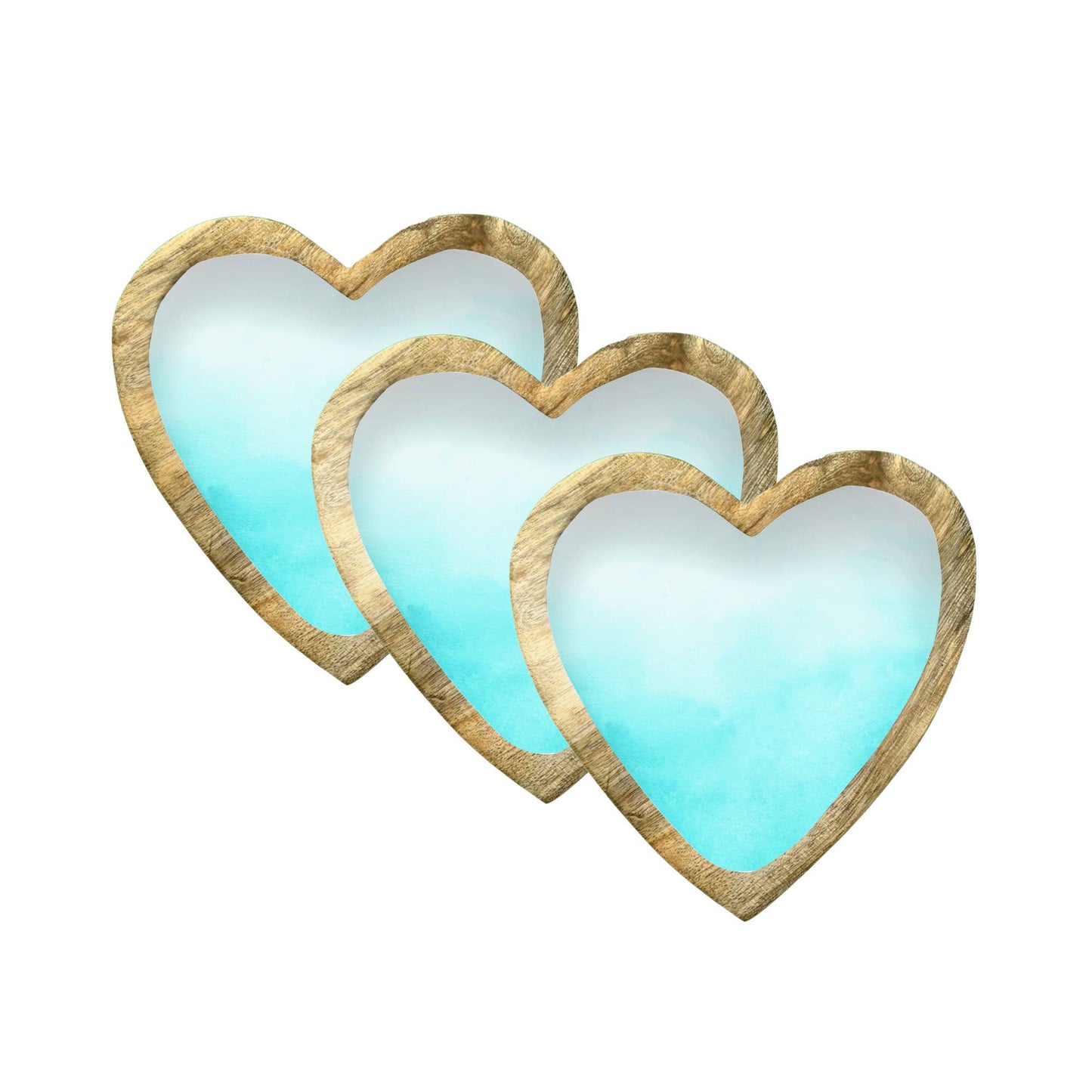 Aqua Ombre 6" Heart HRT-01 (Pack of 3) PREORDER