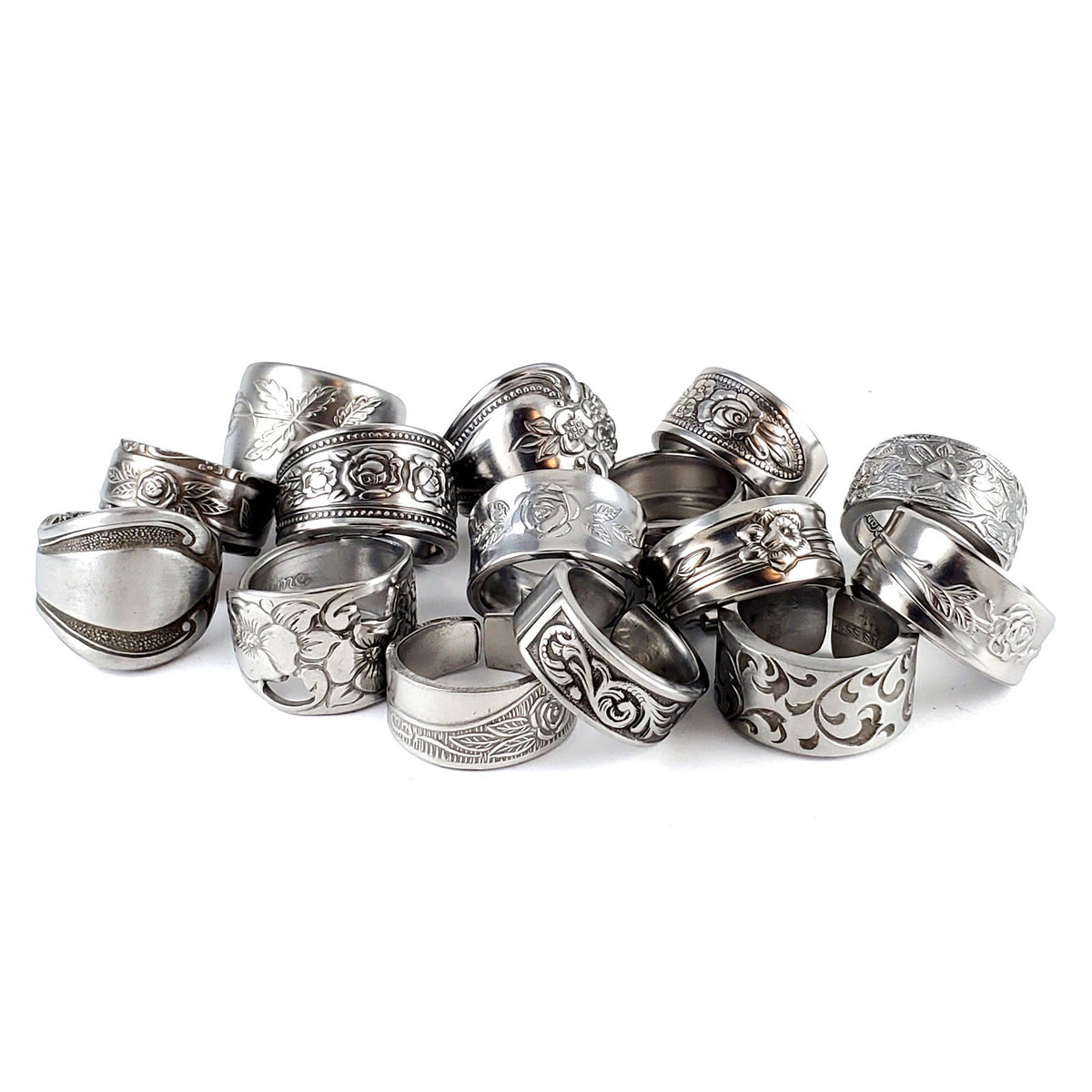 Ready to Ship* - Bulk Lot of 10 Stainless Steel Spoon Rings