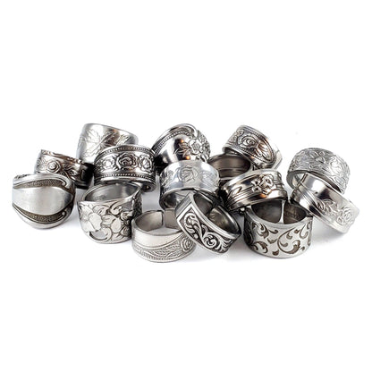 Ready to Ship* - Bulk Lot of 10 Stainless Steel Spoon Rings