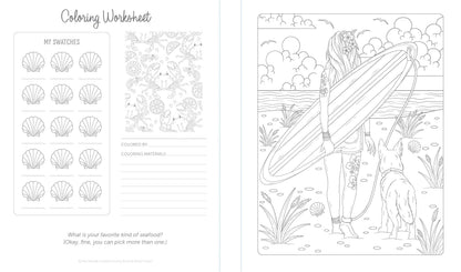 By the Seaside Coastal Coloring Book