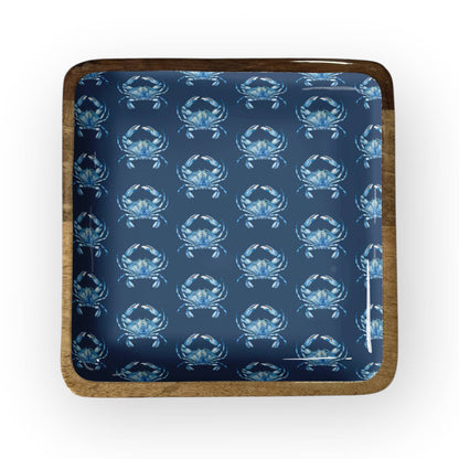 Blue Crab Square Trays (8", 10" or 12" in Packs of 2) 6-06