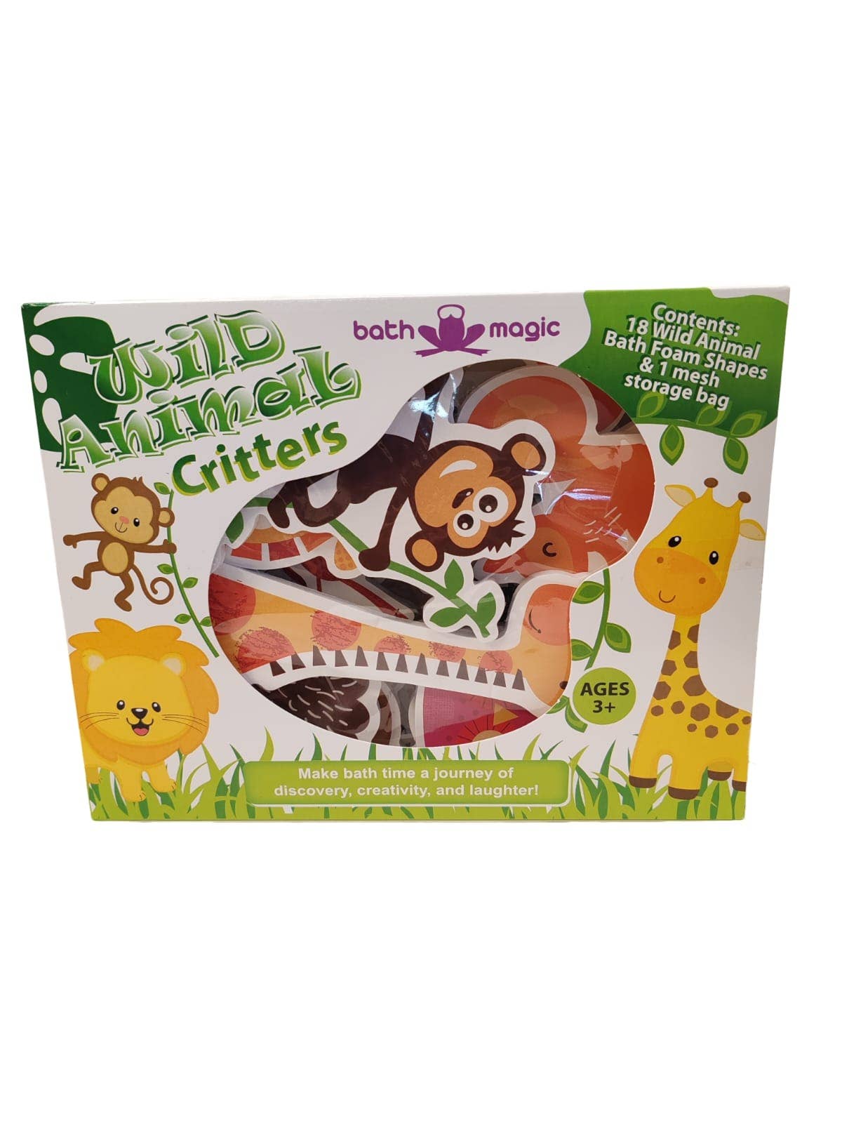 FiZZLeS Wild Animal Sticky Bath Foam Critters (18 pieces)