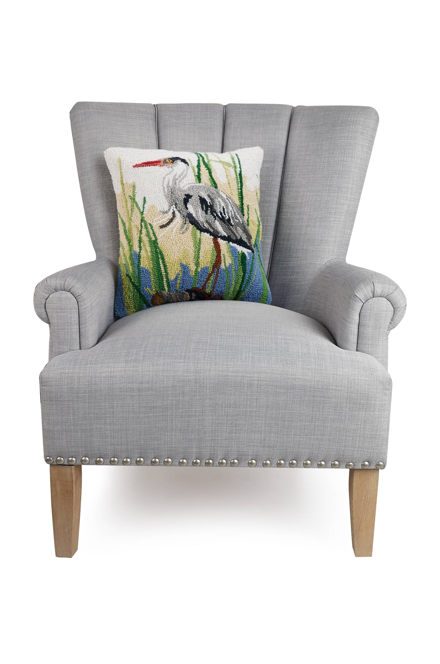 Great Blue Heron Hook Pillow - Sally Eckman Roberts