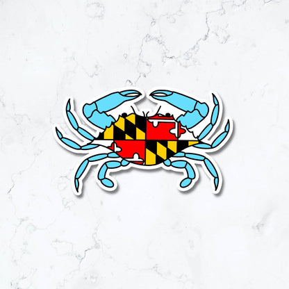 Maryland Crab Flag Sticker