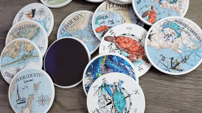 Custom Salt Life Art Map Magnets- Any Location!