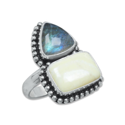 Multi-Stone Rings – Silver-Plated, Handmade, Boho Gemstone Combinations (US Sizes 6–10, Non-Adjustable) | Wholesale