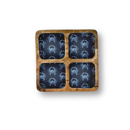 Blue Crab 12" Quad Tray w/ 4 Compartments 8-06 PREORDER