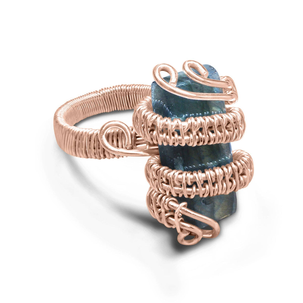 Wire Wrapped Gemstone Rings – Copper, Gold, Silver & Black Rhodium | Handmade | Wholesale Bundles