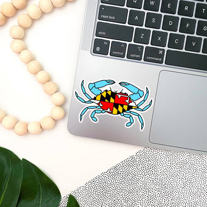 Maryland Crab Flag Sticker