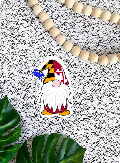 Maryland Garden Gnome Sticker 3”