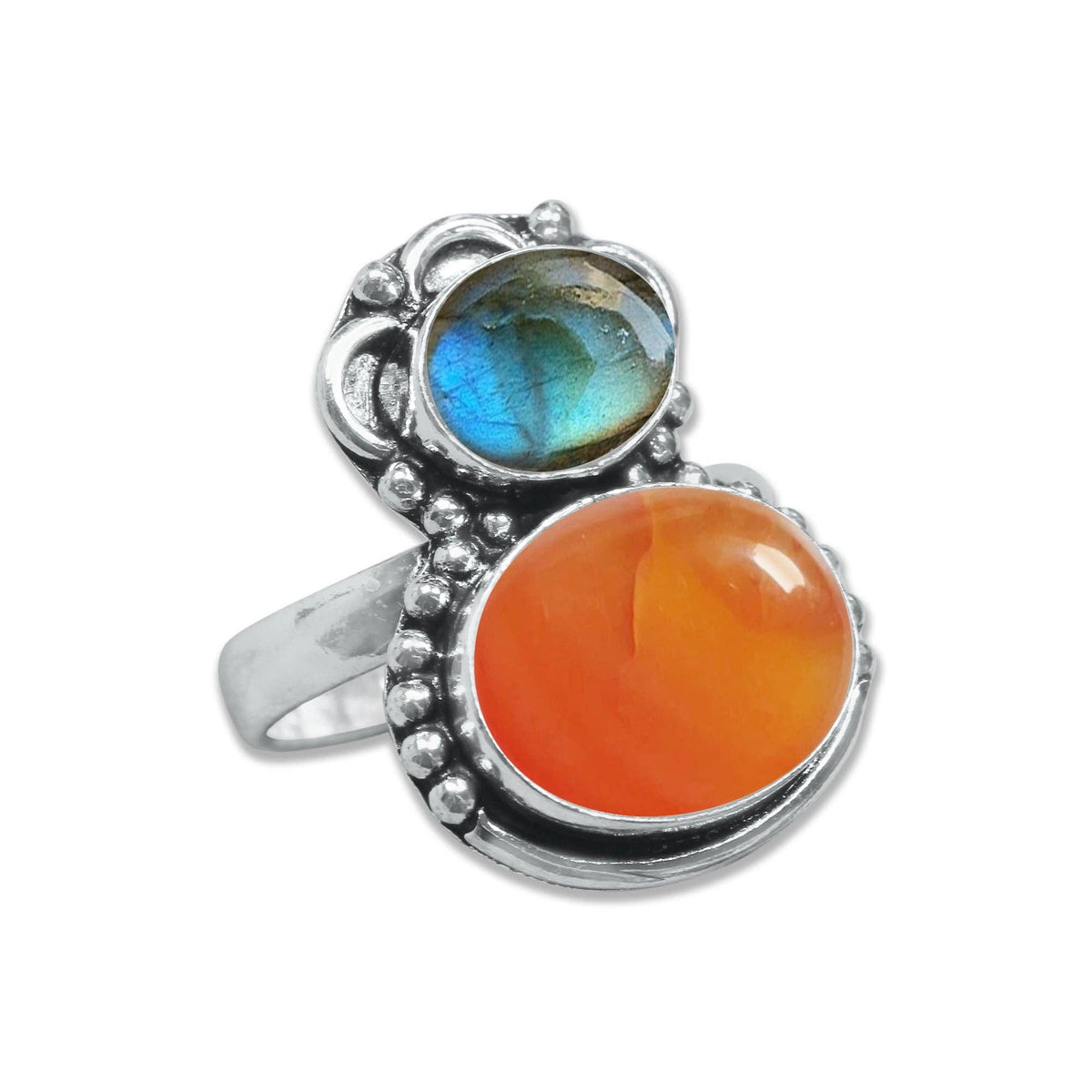 Multi-Stone Rings – Silver-Plated, Handmade, Boho Gemstone Combinations (US Sizes 6–10, Non-Adjustable) | Wholesale