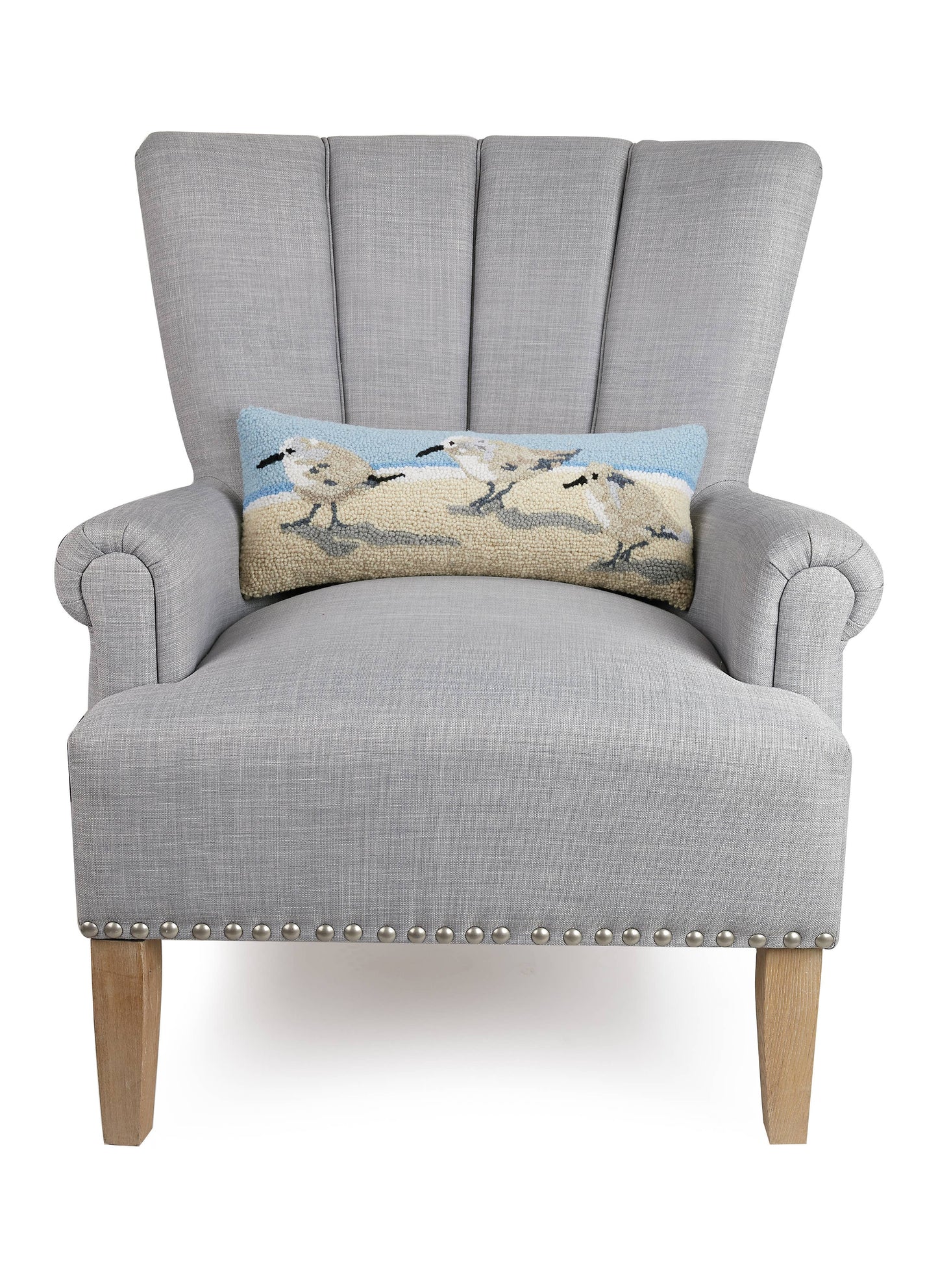 Sandpipers Hook Pillow - Sally Eckman Roberts