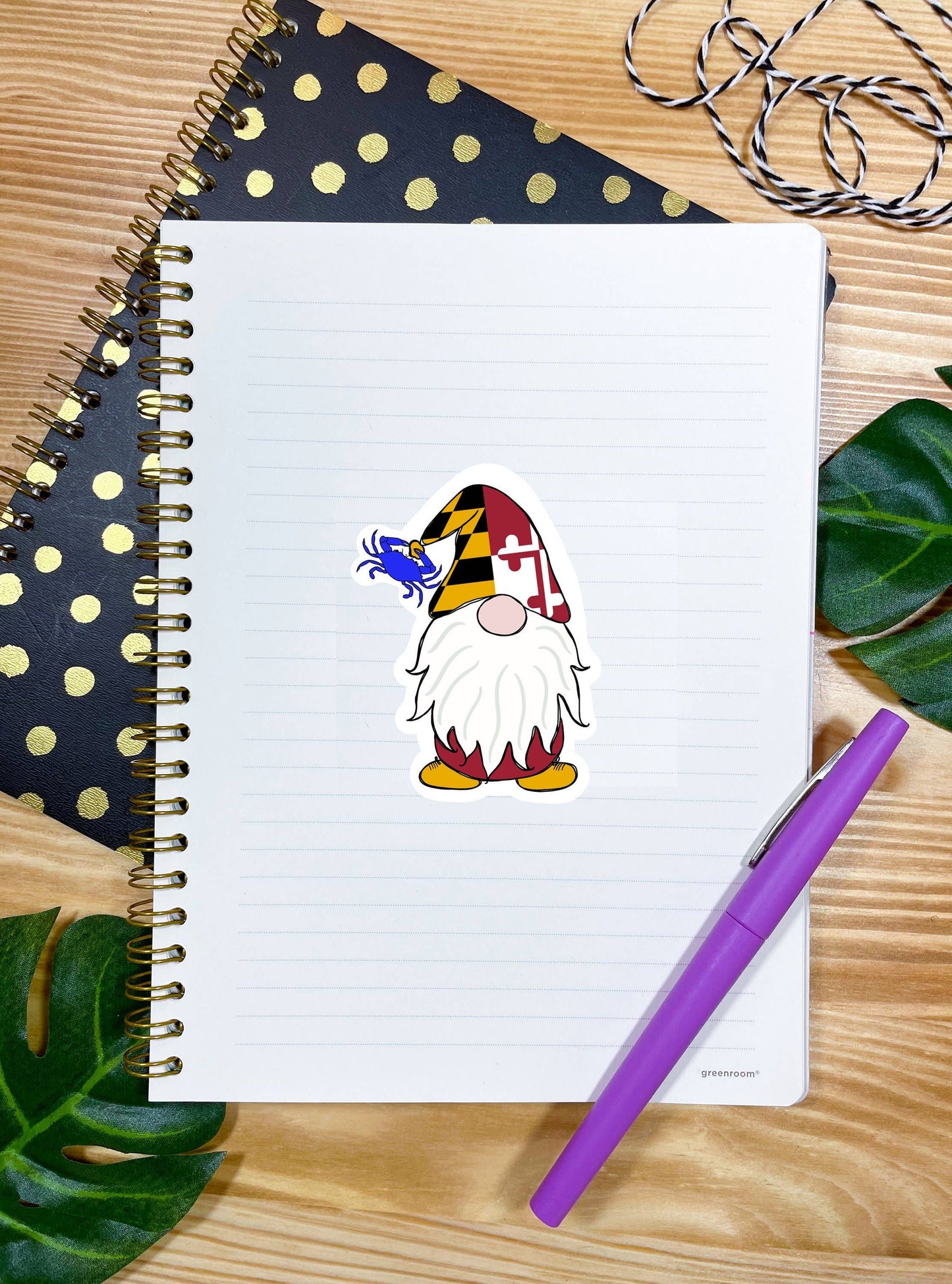 Maryland Garden Gnome Sticker 3”