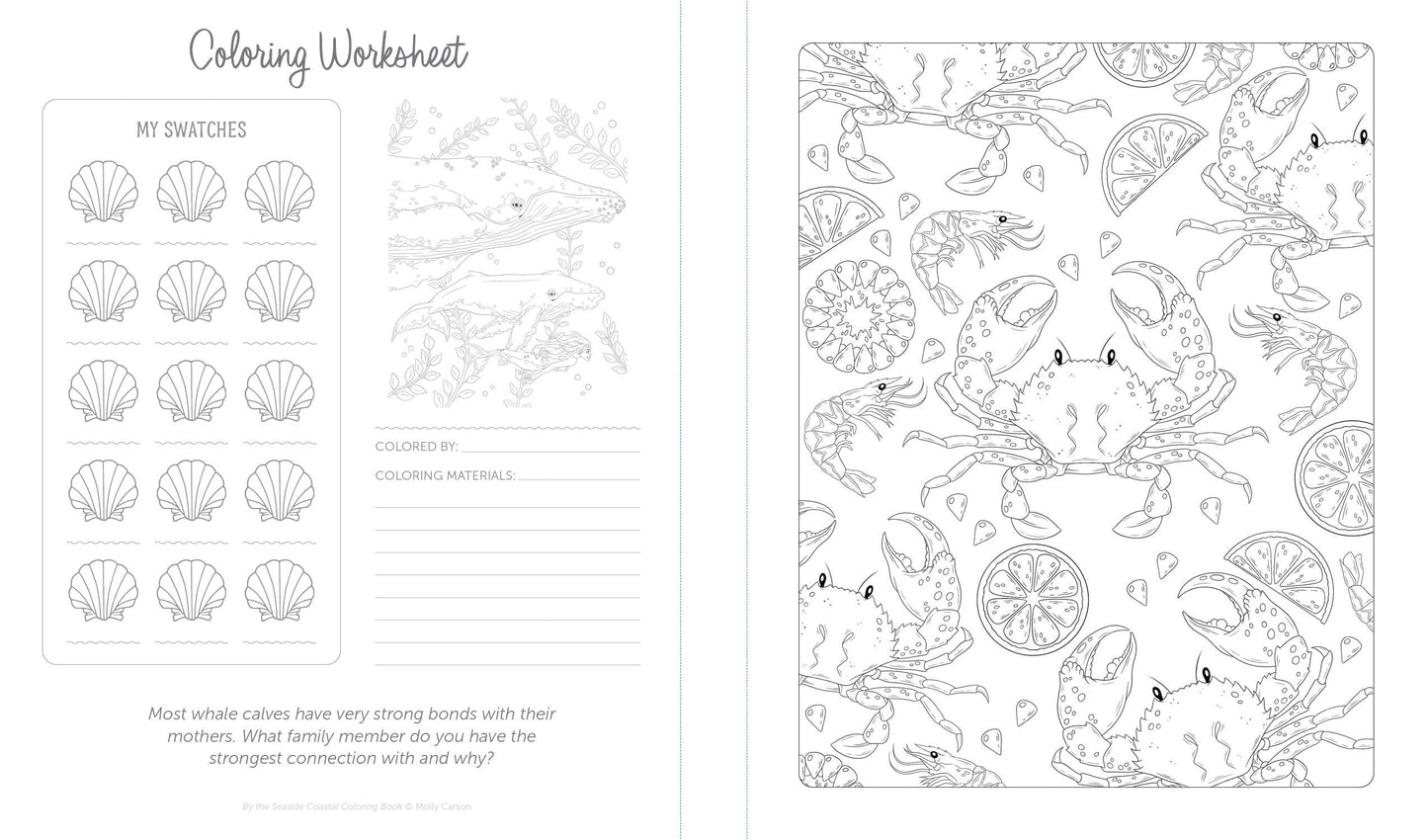 By the Seaside Coastal Coloring Book