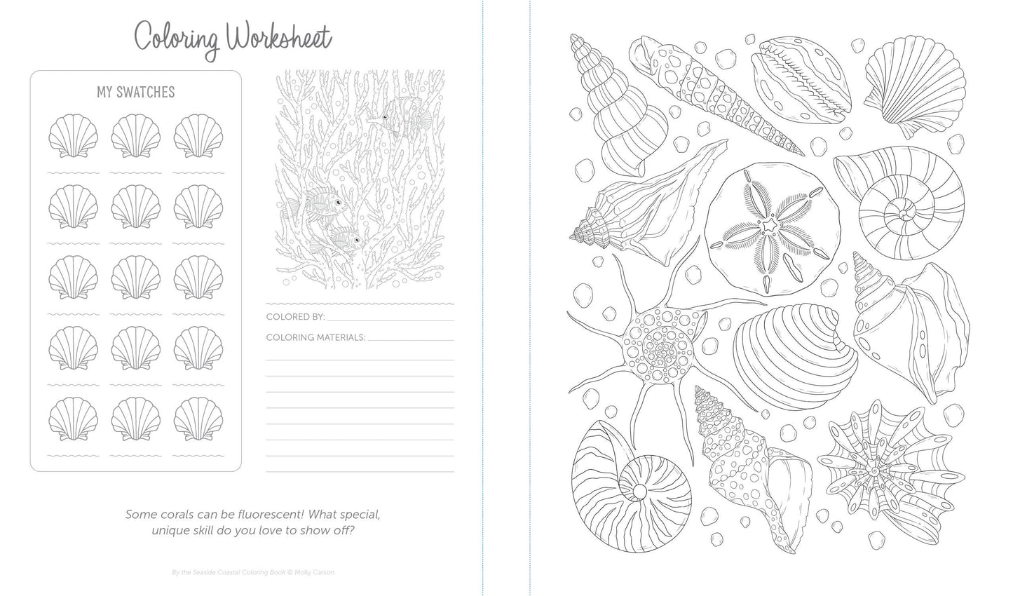 By the Seaside Coastal Coloring Book
