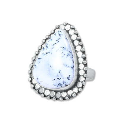 Dendrite Opal Rings – Silver-Plated, Handmade, Fern-Pattern Boho Designs (US Sizes 6–10, Non-Adjustable) | Wholesale
