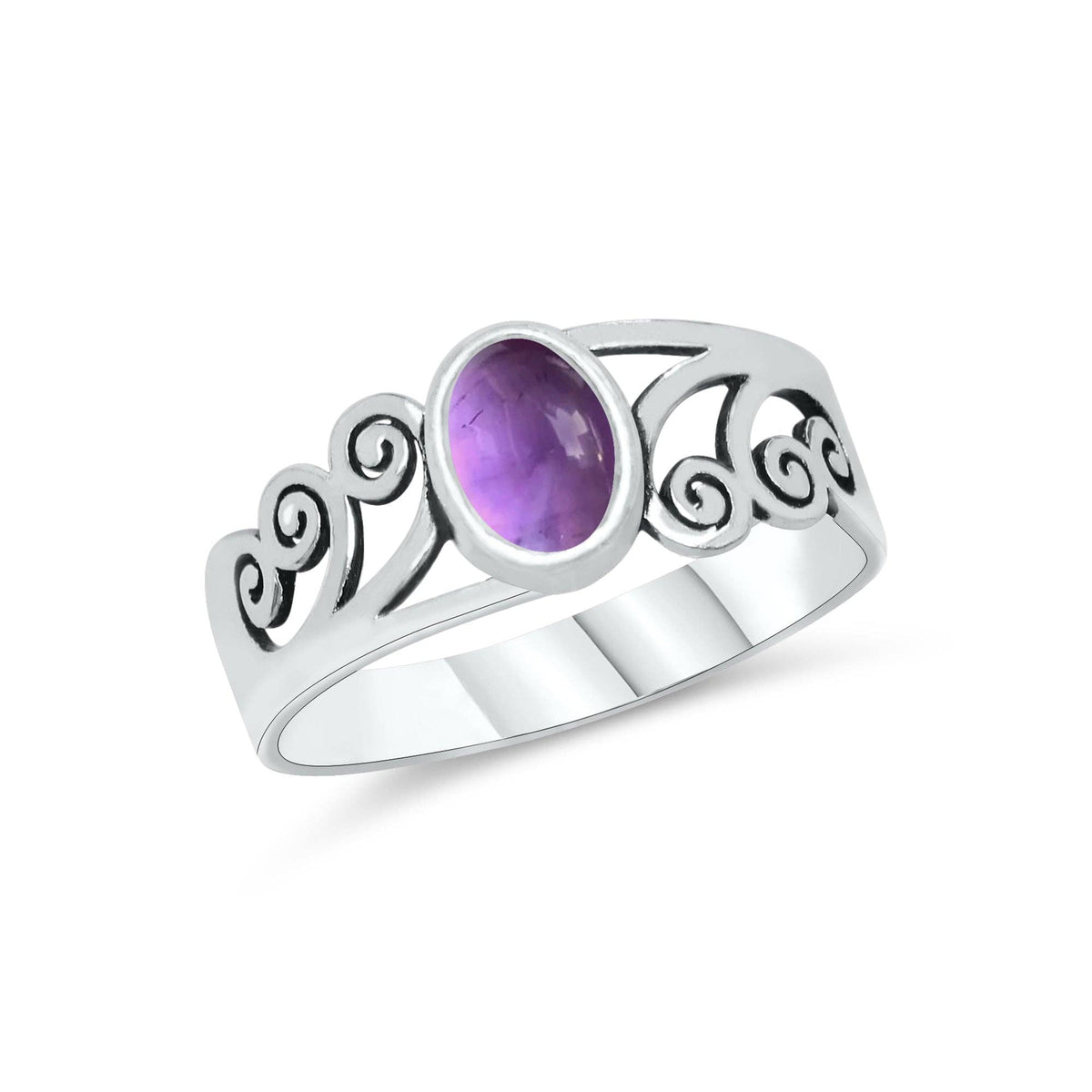 Dainty Stacking Rings – Silver-Plated, Assorted Natural Crystals, Boho Style | Wholesale