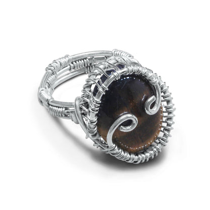 Wire Wrapped Gemstone Rings – Copper, Gold, Silver & Black Rhodium | Handmade | Wholesale Bundles