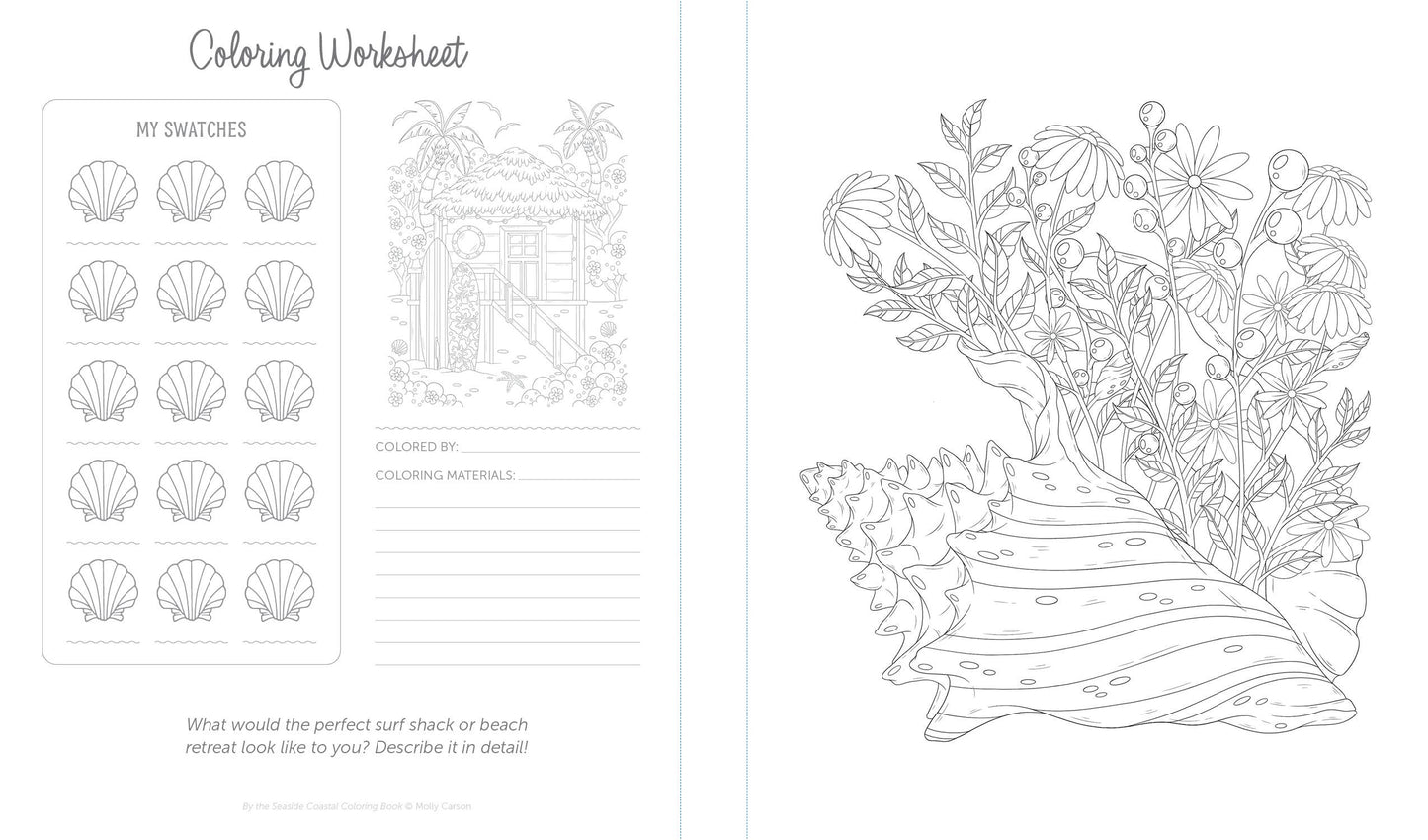 By the Seaside Coastal Coloring Book