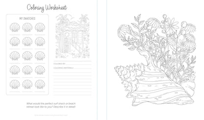 By the Seaside Coastal Coloring Book