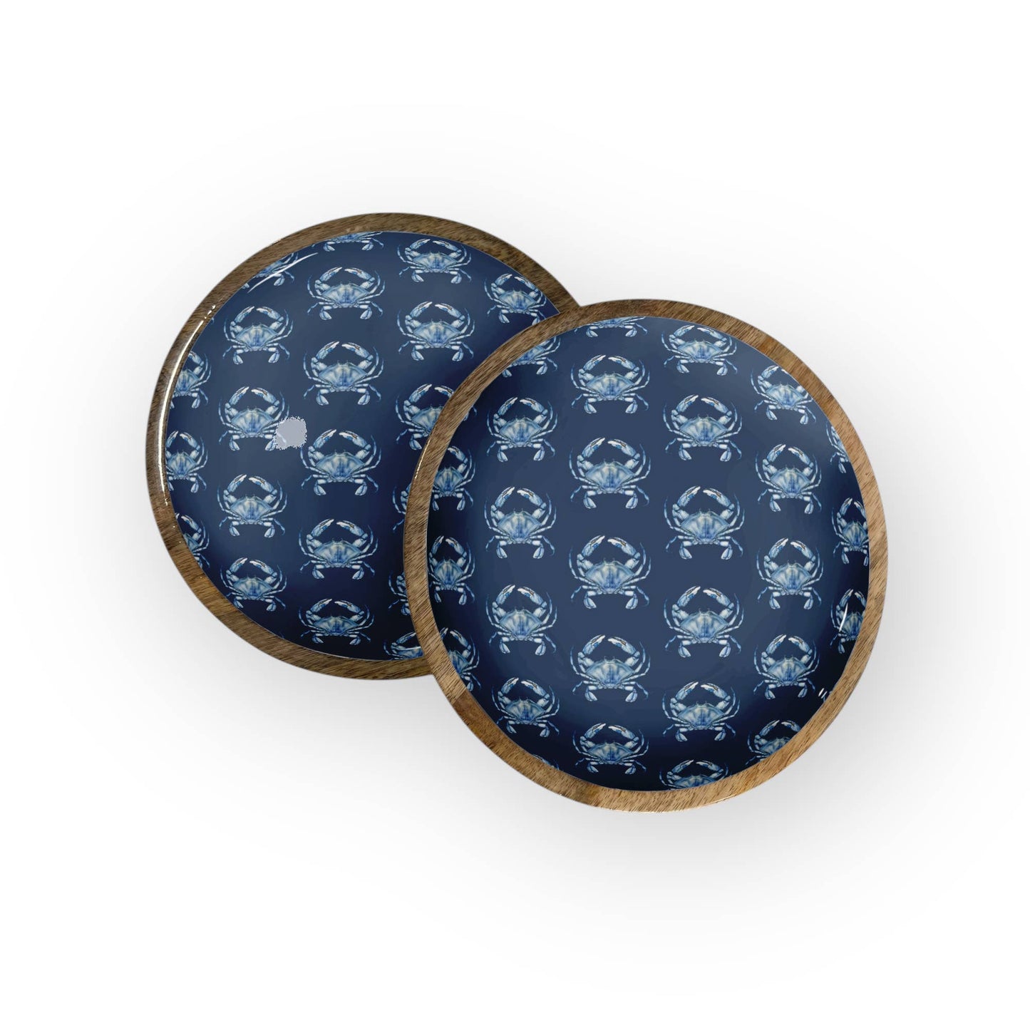 Blue Crab Round Trays (10" in Pack of 2) 7-06-B PREORDER