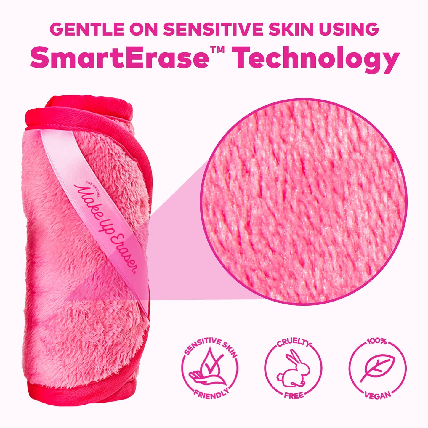 Original Pink MakeUp Eraser PRO | Best Seller