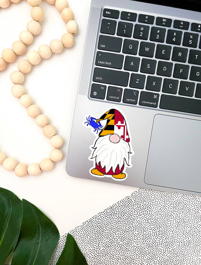 Maryland Garden Gnome Sticker 3”