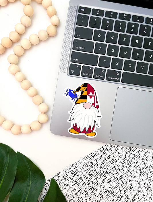Maryland Garden Gnome Sticker 3”