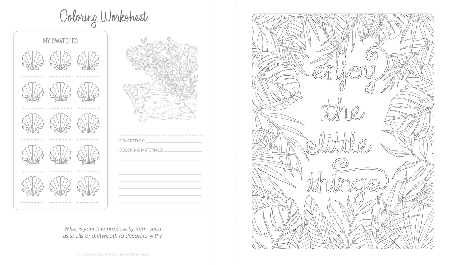 By the Seaside Coastal Coloring Book