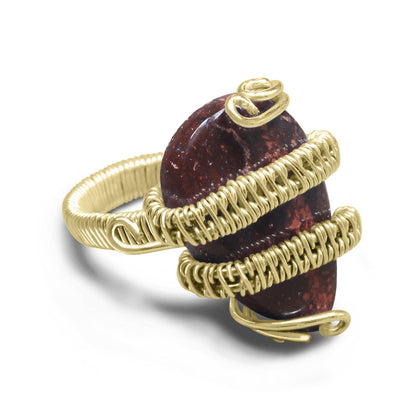 Wire Wrapped Gemstone Rings – Copper, Gold, Silver & Black Rhodium | Handmade | Wholesale Bundles