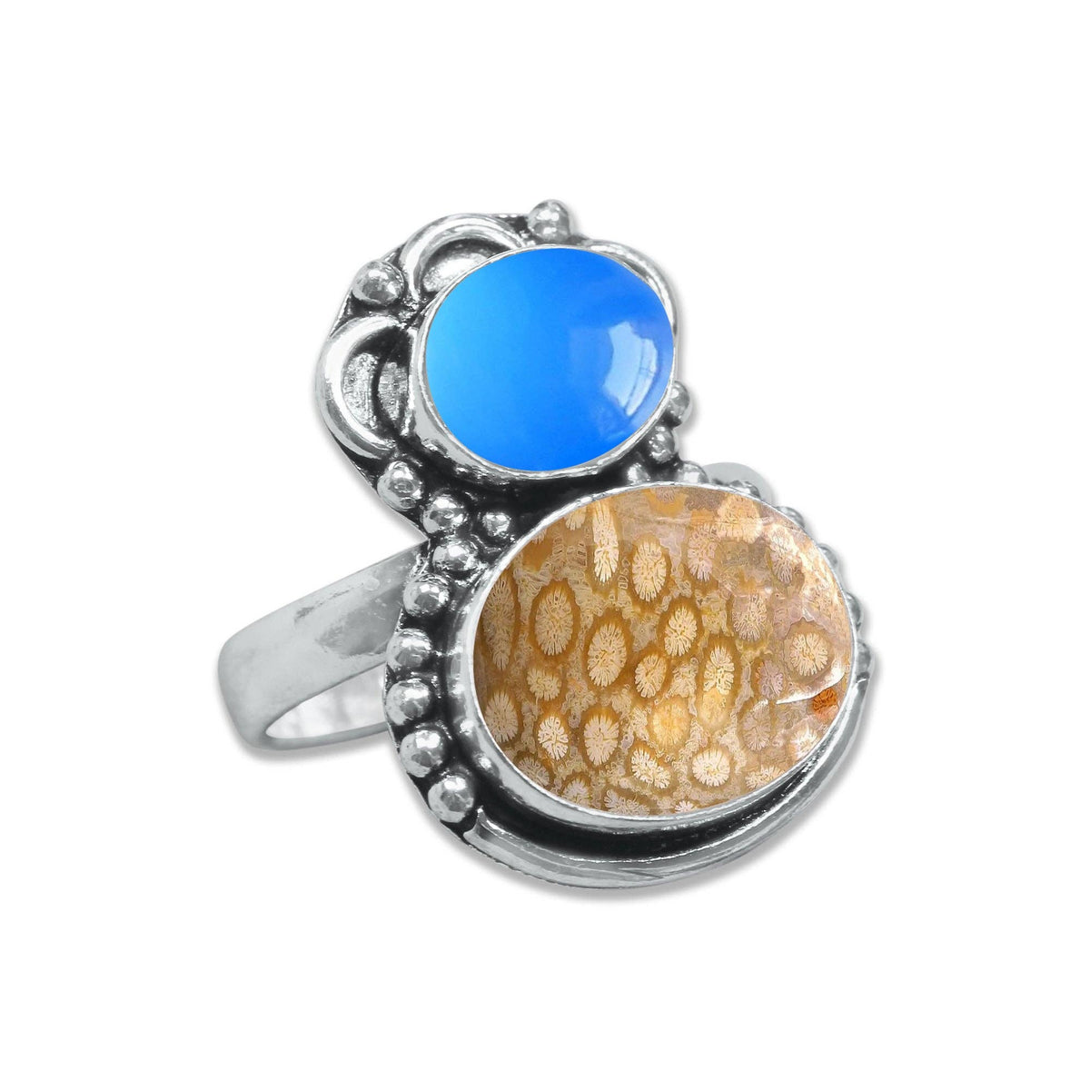 Multi-Stone Rings – Silver-Plated, Handmade, Boho Gemstone Combinations (US Sizes 6–10, Non-Adjustable) | Wholesale