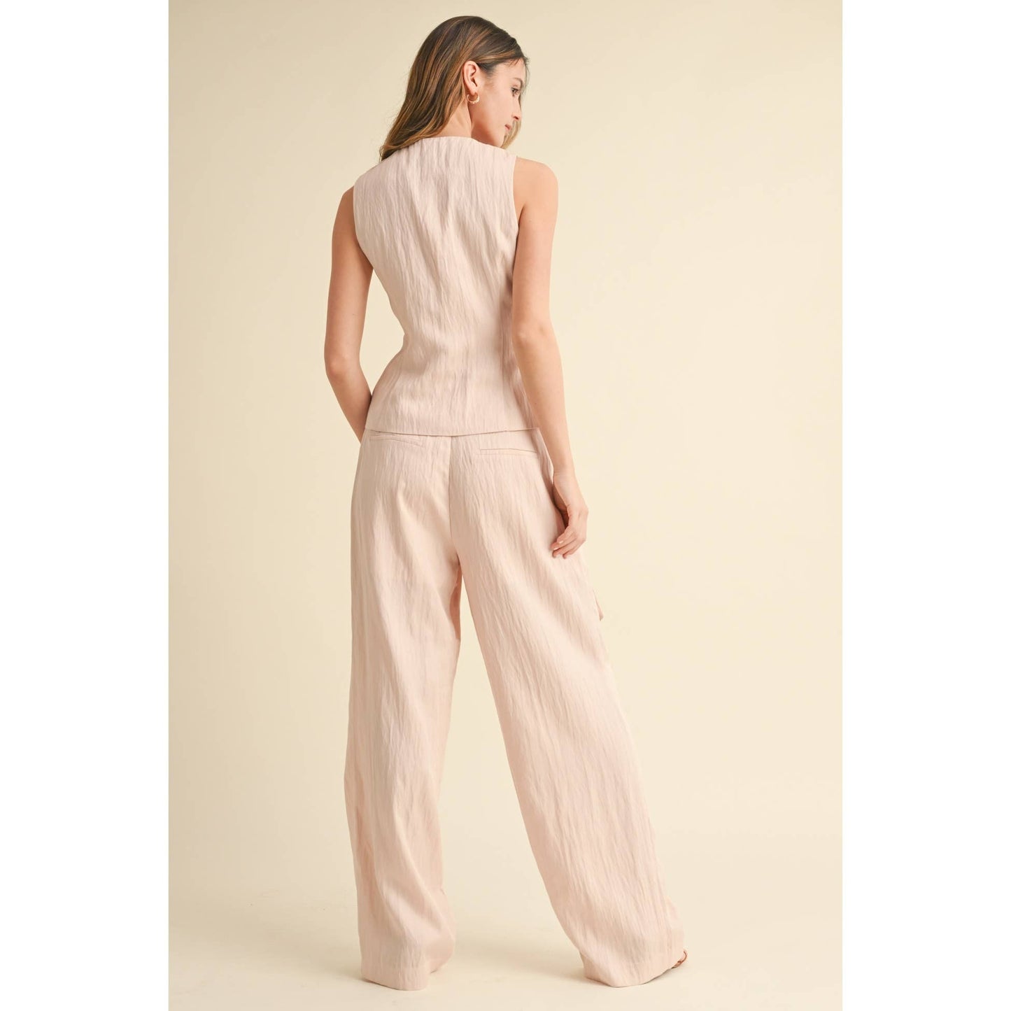 SLEEVELESS TOP AND WIDE-LEG PANTS SET - TOP ONLY