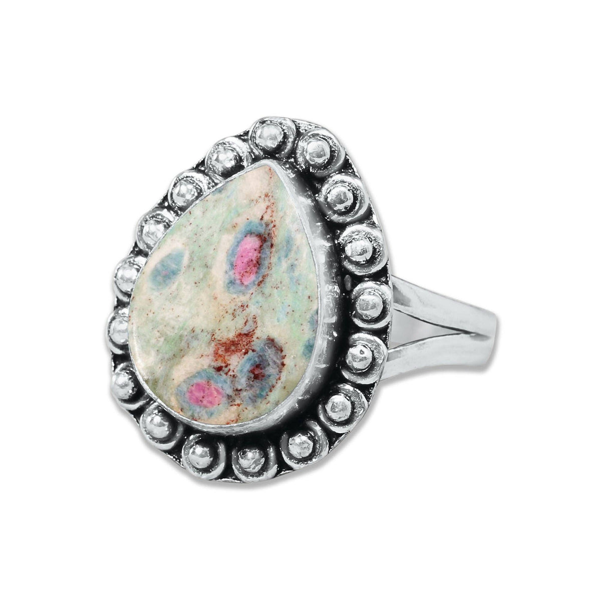 Fuchsite Rings – Handmade, Silver-Plated, Shimmery Green Crystal (Made to Order)