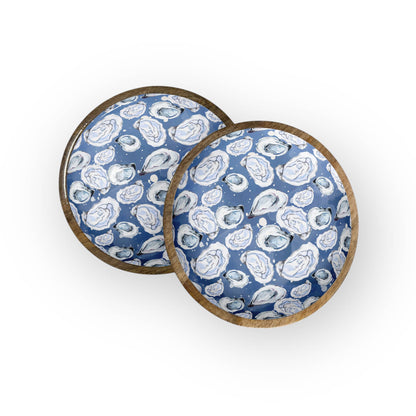 Blue Oyster Round Trays (10" Pack of 2) 7-51-B PREORDER