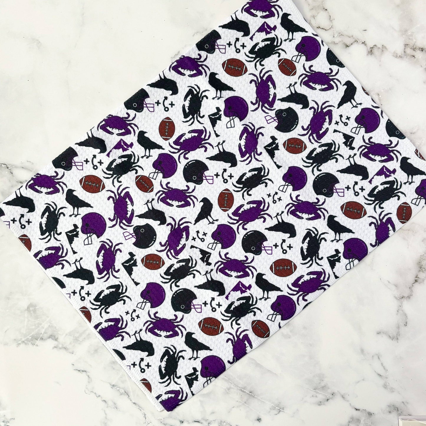 Baltimore Ravens Patterned Waffle Kitchen Dish Towel