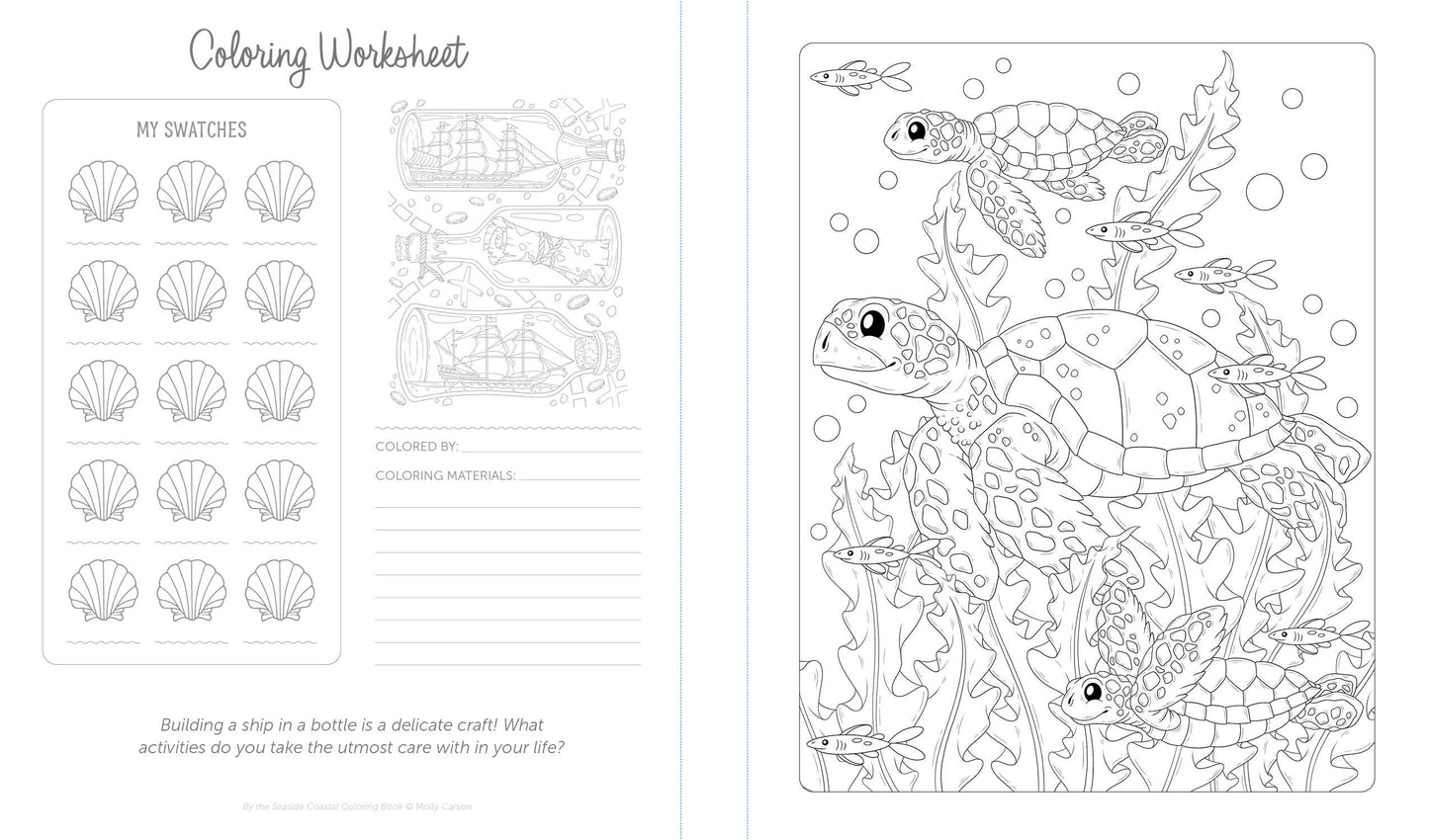 By the Seaside Coastal Coloring Book