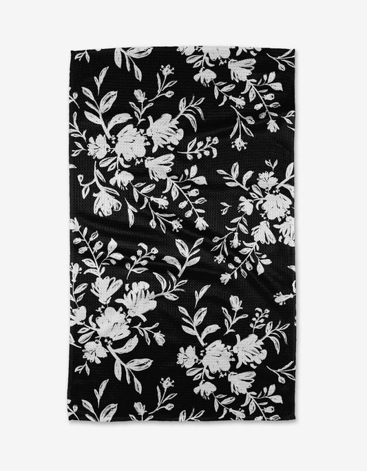 Botanical Silhouettes Charcoal Tea Towel