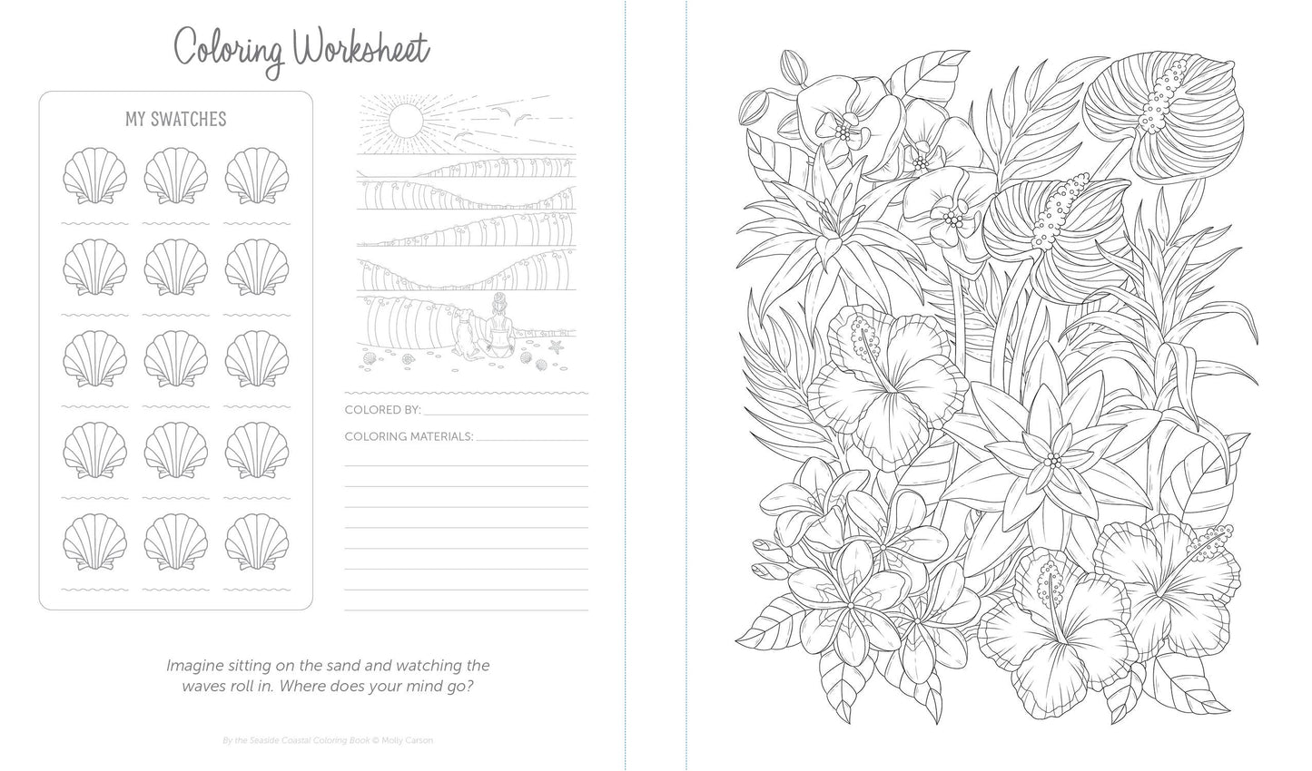 By the Seaside Coastal Coloring Book
