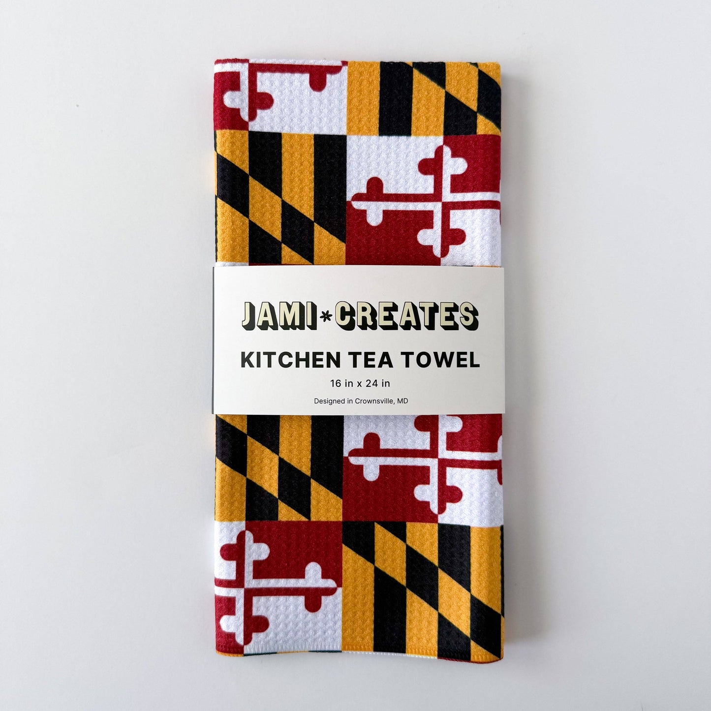 Maryland Flag Kitchen Dish Towel